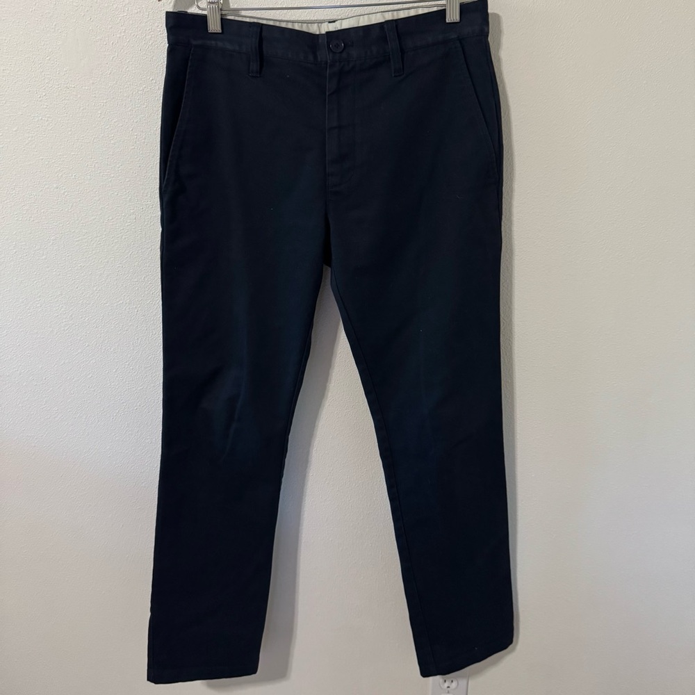 Outerknown Nomadic Coast Pants Navy Flat Front Tapered Leg Water Resistant-31